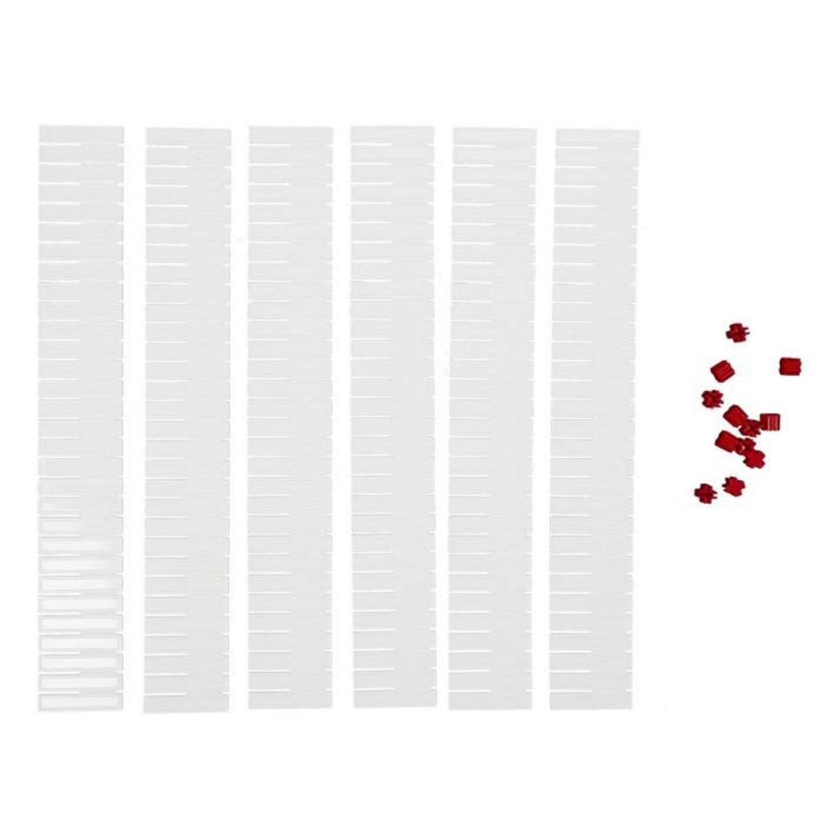 Paris Prix Lot de 6 Séparateurs de Tiroir  Languettes  45cm Blanc