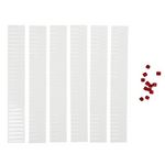 Paris Prix Lot de 6 Séparateurs de Tiroir  Languettes  45cm Blanc