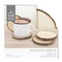 Voir la diapositive 4 : Paris Prix Lot de 4 Dessous de Verre  Rondin  11cm Naturel
