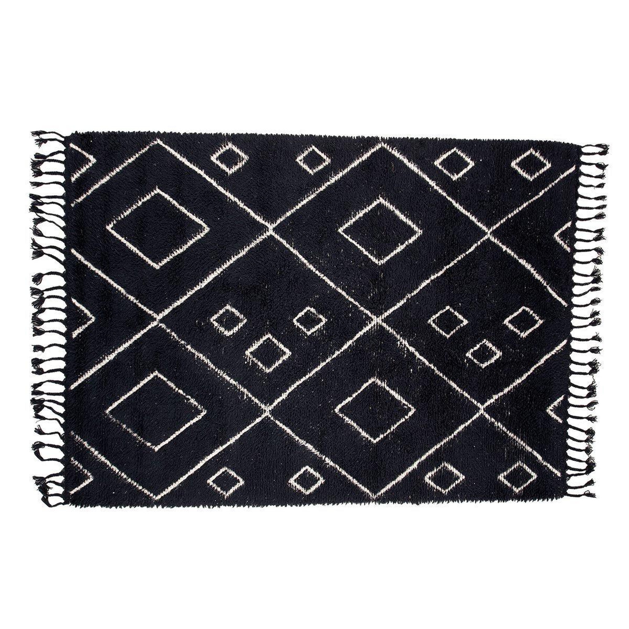Paris Prix Tapis déco en laine  david  202x300cm noir