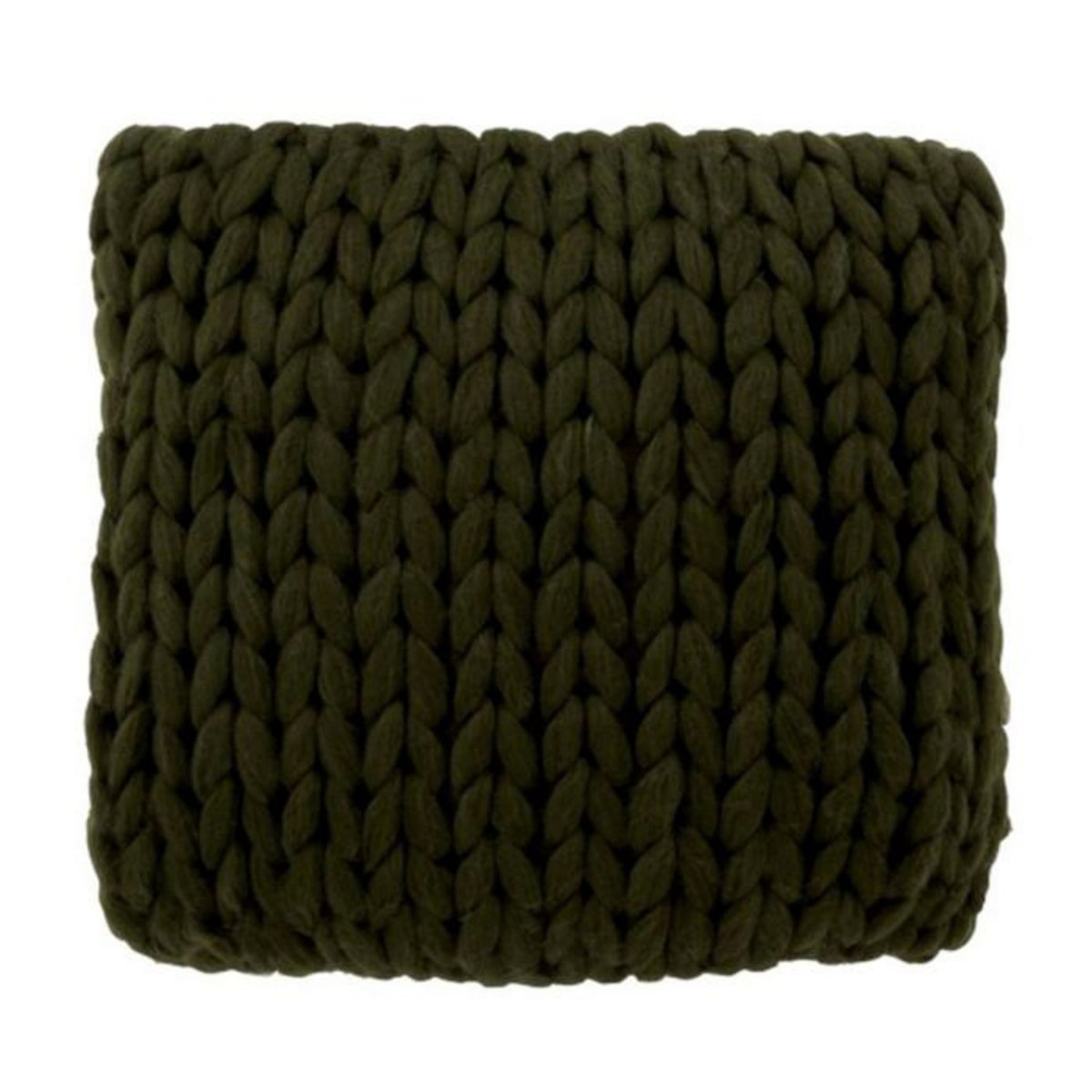 Paris Prix Coussin Carré Déco  Tricoté  40x40cm Vert