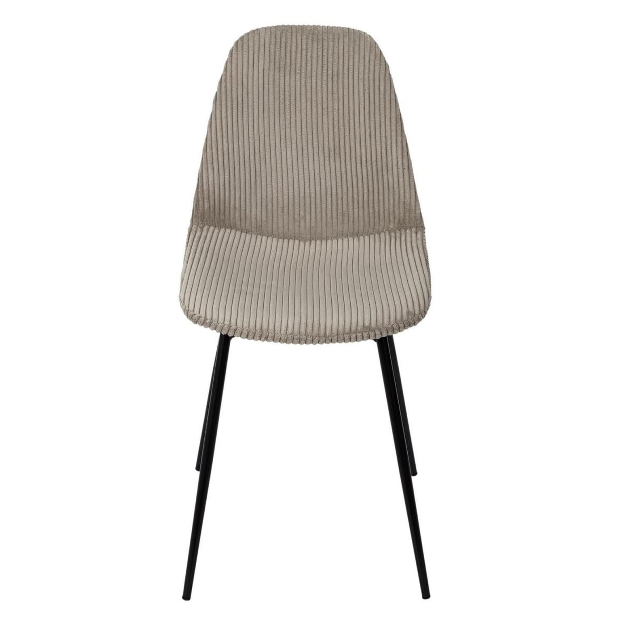 Voir la diapositive 3 : The Home Deco Factory Lot de 4 chaises côtelé  scott  85cm taupe