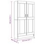 Voir la diapositive 6 : VIDAXL Bibliotheque Chene fume 82,5x30,5x150 cm Bois d'ingenierie