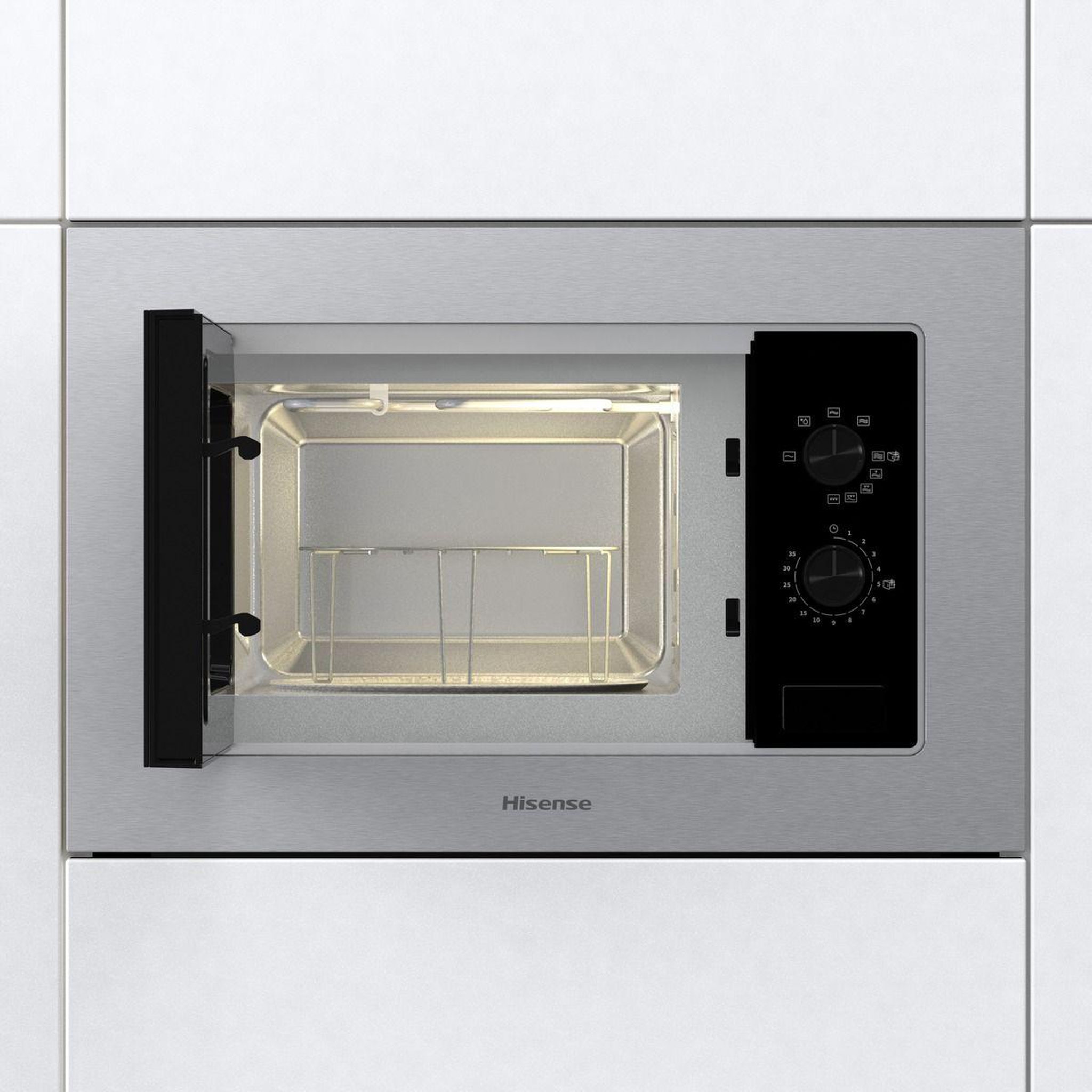 Voir la diapositive 4 : Hisense Micro ondes grill encastrable BIM320G11X