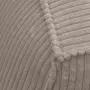 HOMIFAB Méridienne d'angle à droite modulable en velours côtelé taupe - Rezia