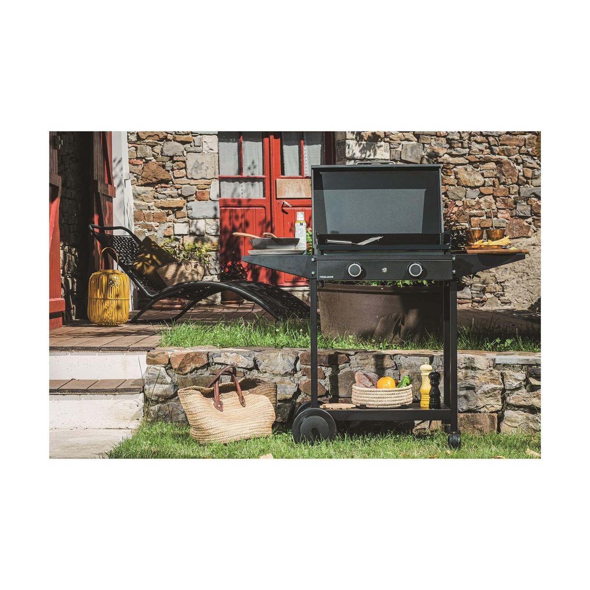 Voir la diapositive 2 : FORGE ADOUR Couvercle plancha CPAO 60 acier pour plancha Origin 60