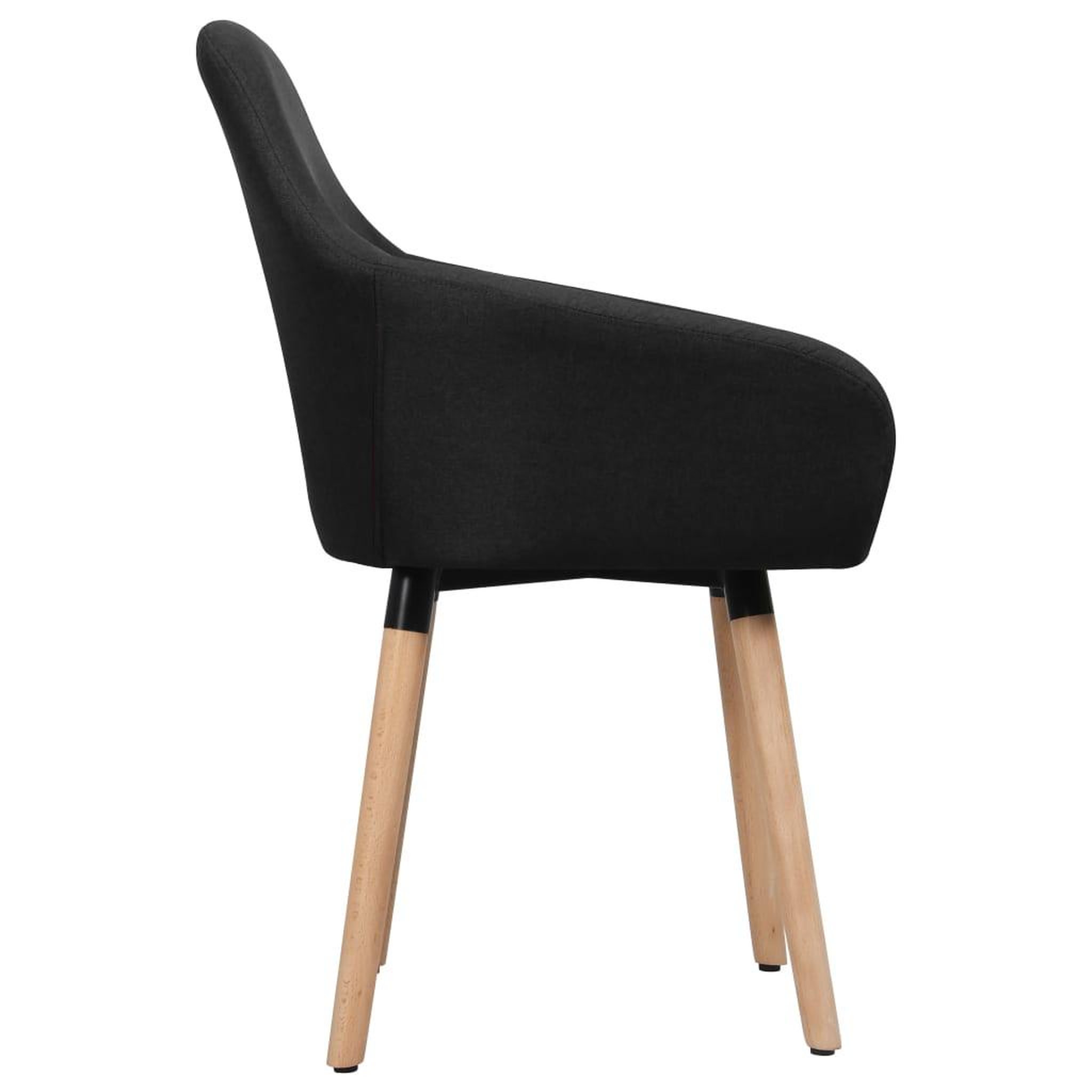 Voir la diapositive 4 : VIDAXL Chaises a manger lot de 2 noir tissu