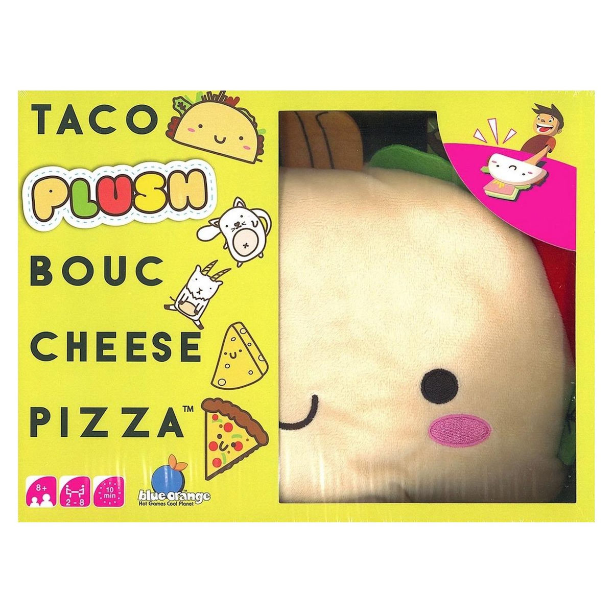 Blue orange Taco Plush Bouc Cheese Pizza