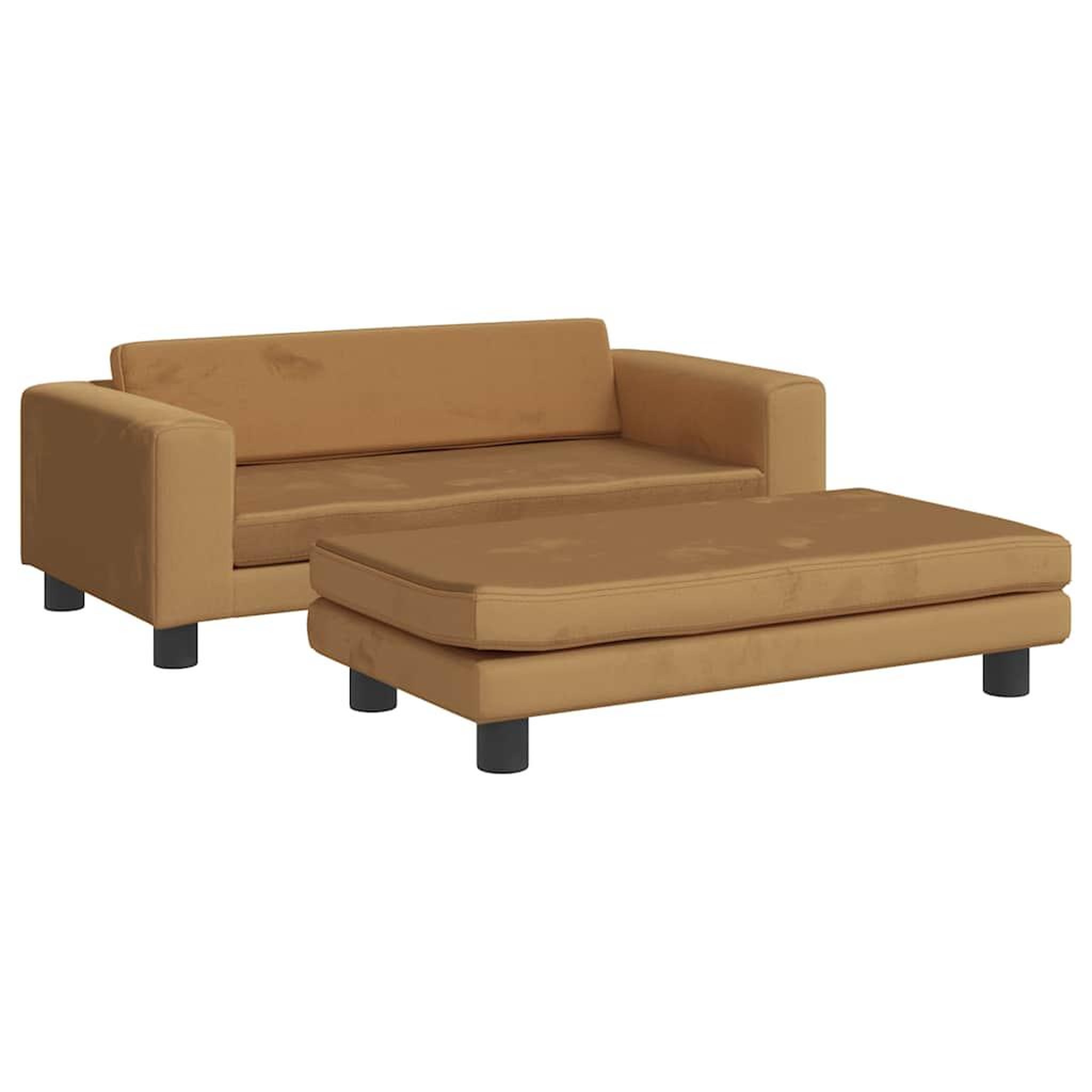 Voir la diapositive 2 : VIDAXL Lit pour chien avec extension marron 100x50x30 cm velours