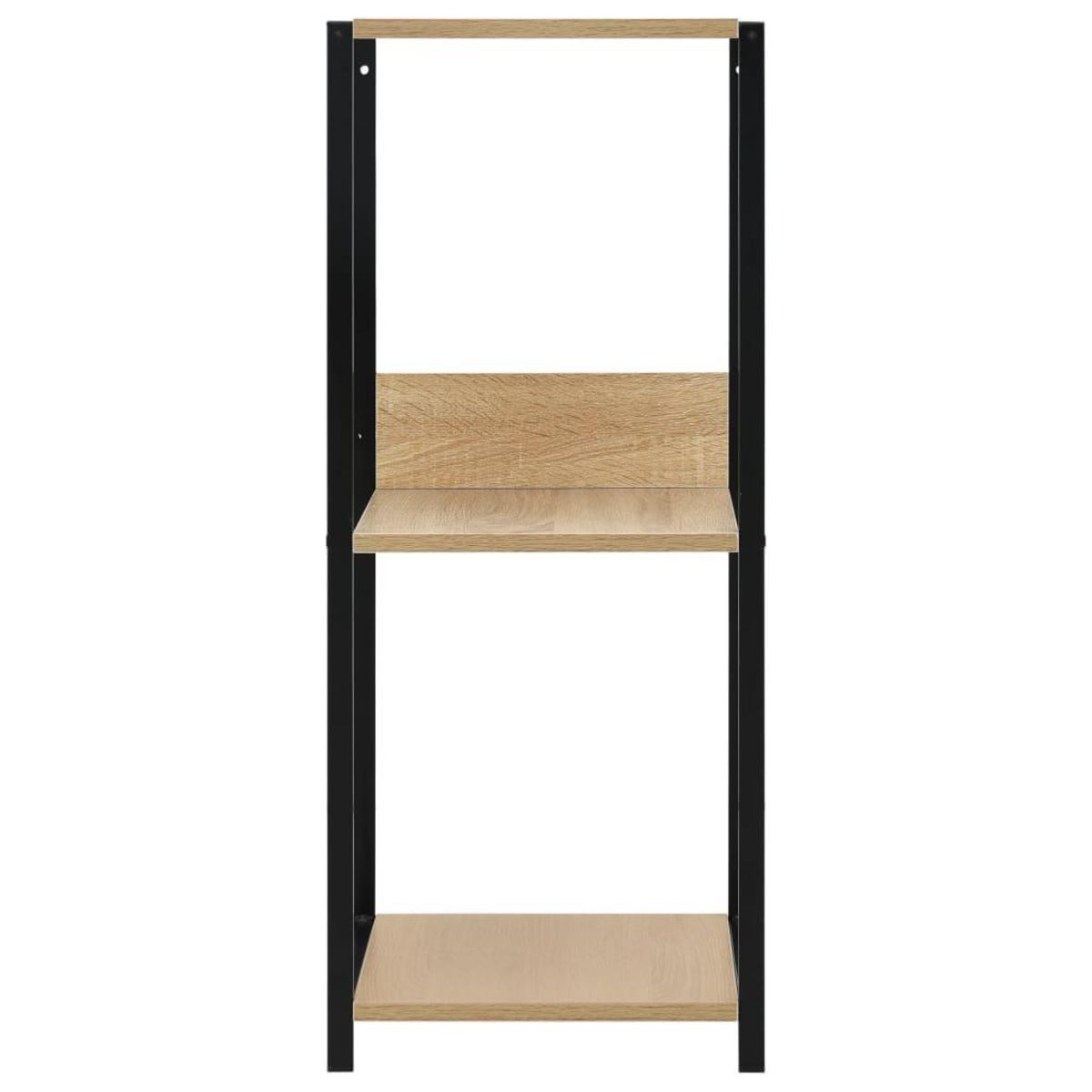 VIDAXL Etagere a livres droite petite Noir et chene 33,5x39,6x79,7 cm