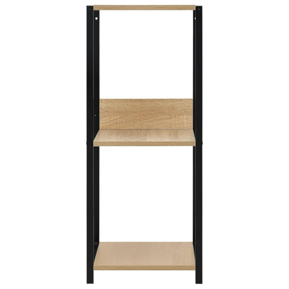 VIDAXL Etagere a livres droite petite Noir et chene 33,5x39,6x79,7 cm