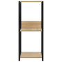 Voir la diapositive 3 : VIDAXL Etagere a livres droite petite Noir et chene 33,5x39,6x79,7 cm
