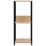 Voir la diapositive 3 : VIDAXL Etagere a livres droite petite Noir et chene 33,5x39,6x79,7 cm
