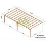 Voir la diapositive 2 : JARDIDECO Pergola adossée en lamellé-collée Avignon 1000 x 500 cm - Mardeland
