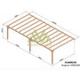 Voir la diapositive 2 : JARDIDECO Pergola adossée en lamellé-collée Avignon 1000 x 500 cm - Mardeland