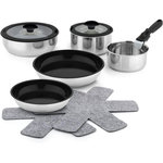 ESSENTIEL B Batterie de cuisine 10 pcs revetement sain - Sans PFAS