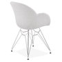 Voir la diapositive 4 : Paris Prix Chaise Design Tissu  Gamo  85cm Gris & Chromé