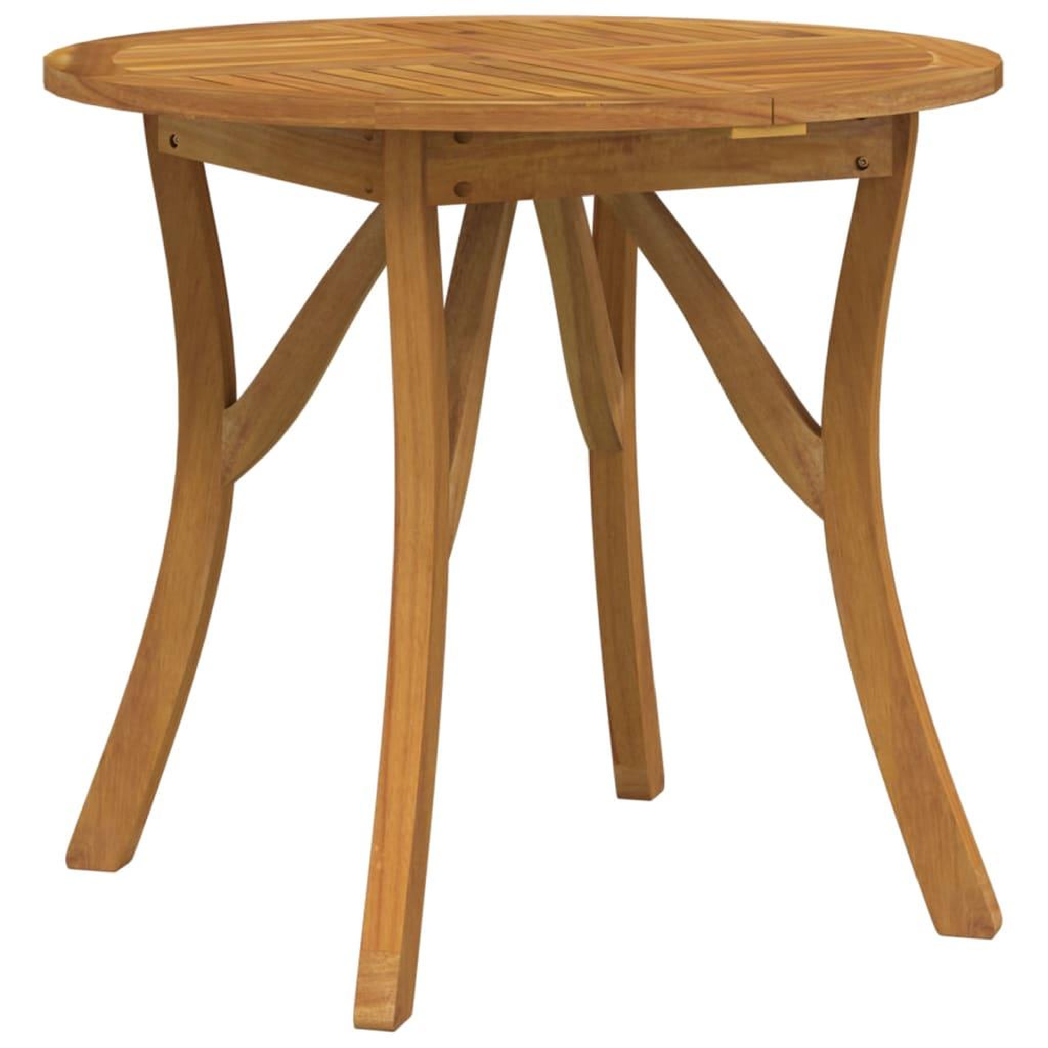 Voir la diapositive 2 : VIDAXL Table de jardin Ø 85 cm Bois d'acacia solide