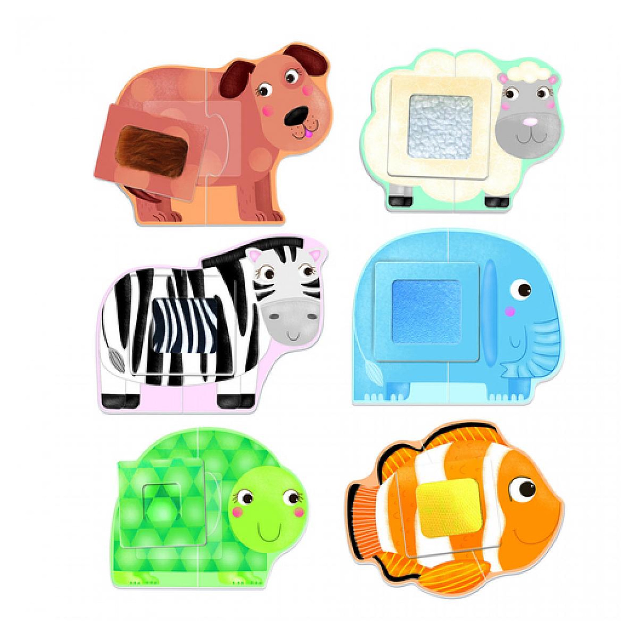 Voir la diapositive 3 : HEADU Puzzle Tactile - Les Animaux