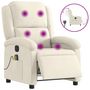 Voir la diapositive 2 : VIDAXL Fauteuil inclinable de massage electrique creme velours