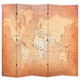 Voir la diapositive 1 : VIDAXL Cloison de separation pliable 200 x 170 cm Carte du monde Jaune