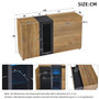 Voir la diapositive 3 : MERAX Buffet 1 porte(s) 3 tiroir(s) - 140 cm naturel led panneaux de particules