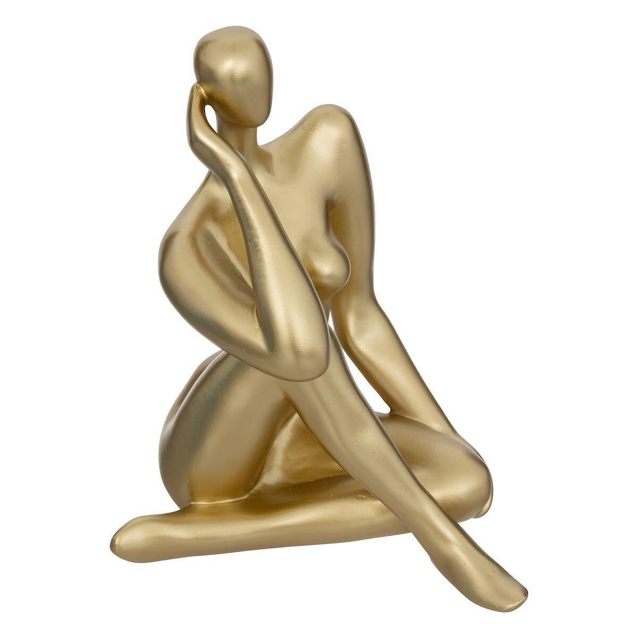 ATMOSPHERA Statuette déco femme  le collectionneur  25cm or