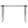 Voir la diapositive 2 : VIDAXL Table a manger Noir et transparent 120x60x75 cm Verre trempe