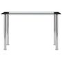 Voir la diapositive 2 : VIDAXL Table a manger Noir et transparent 120x60x75 cm Verre trempe