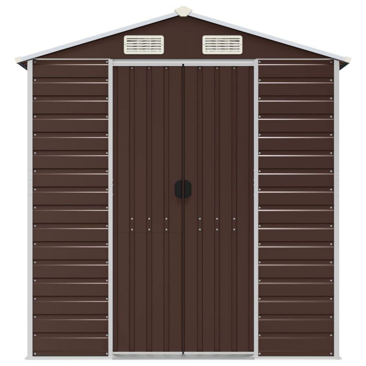 VIDAXL Abri de jardin marron 191x130x198 cm acier galvanise