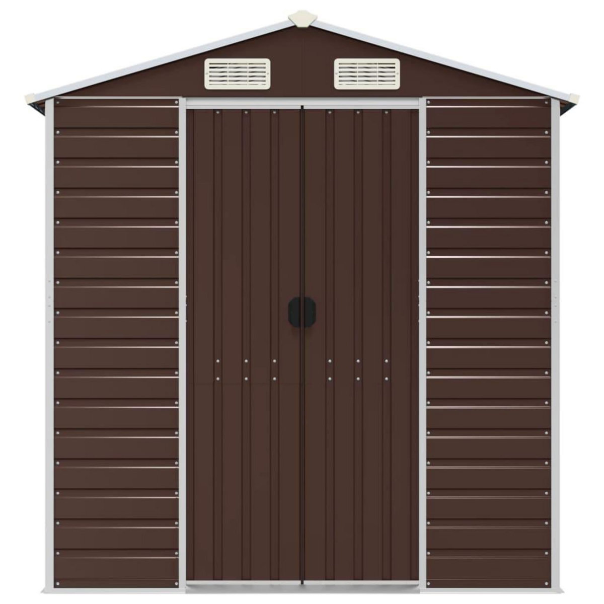 VIDAXL Abri de jardin marron 191x130x198 cm acier galvanise
