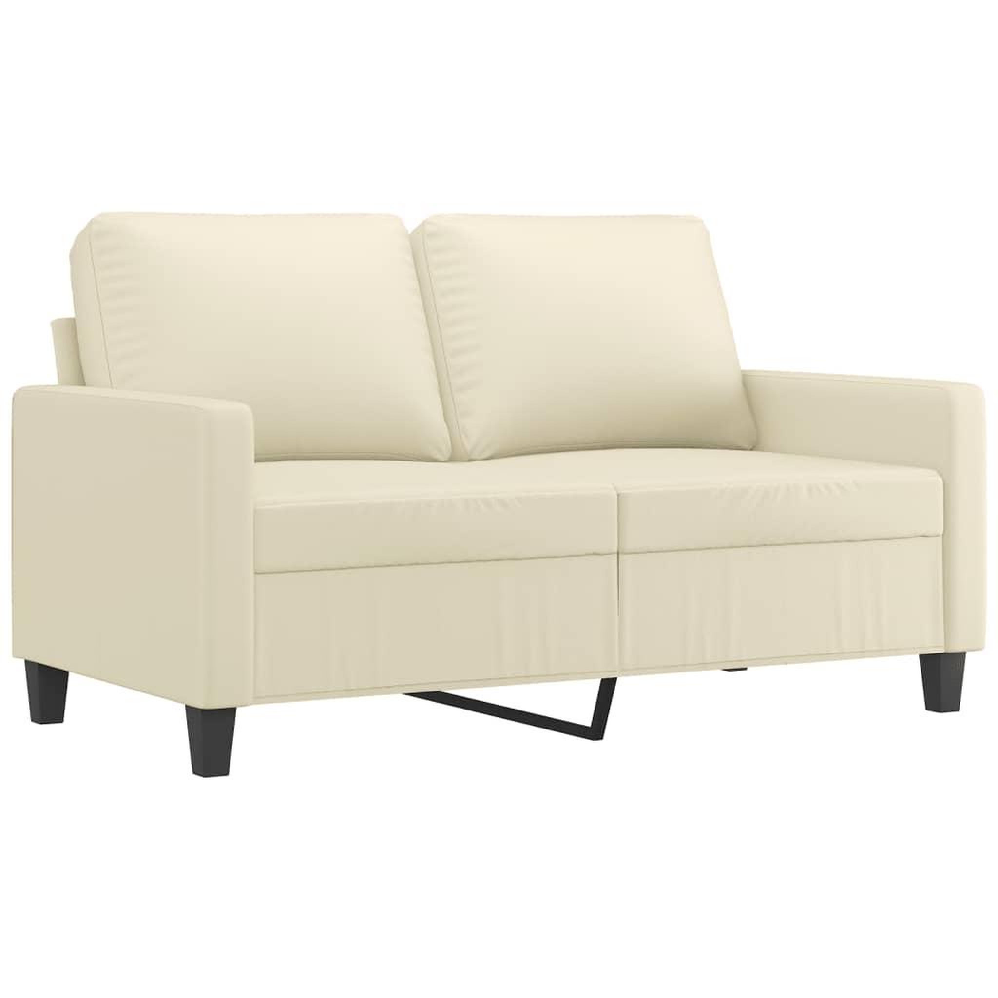 Voir la diapositive 3 : VIDAXL Ensemble de canapes 3 pcs avec coussins Creme Similicuir
