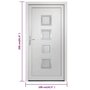 Voir la diapositive 6 : VIDAXL Porte d'entree Blanc 108x208 cm PVC