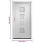 Voir la diapositive 6 : VIDAXL Porte d'entree Blanc 108x208 cm PVC
