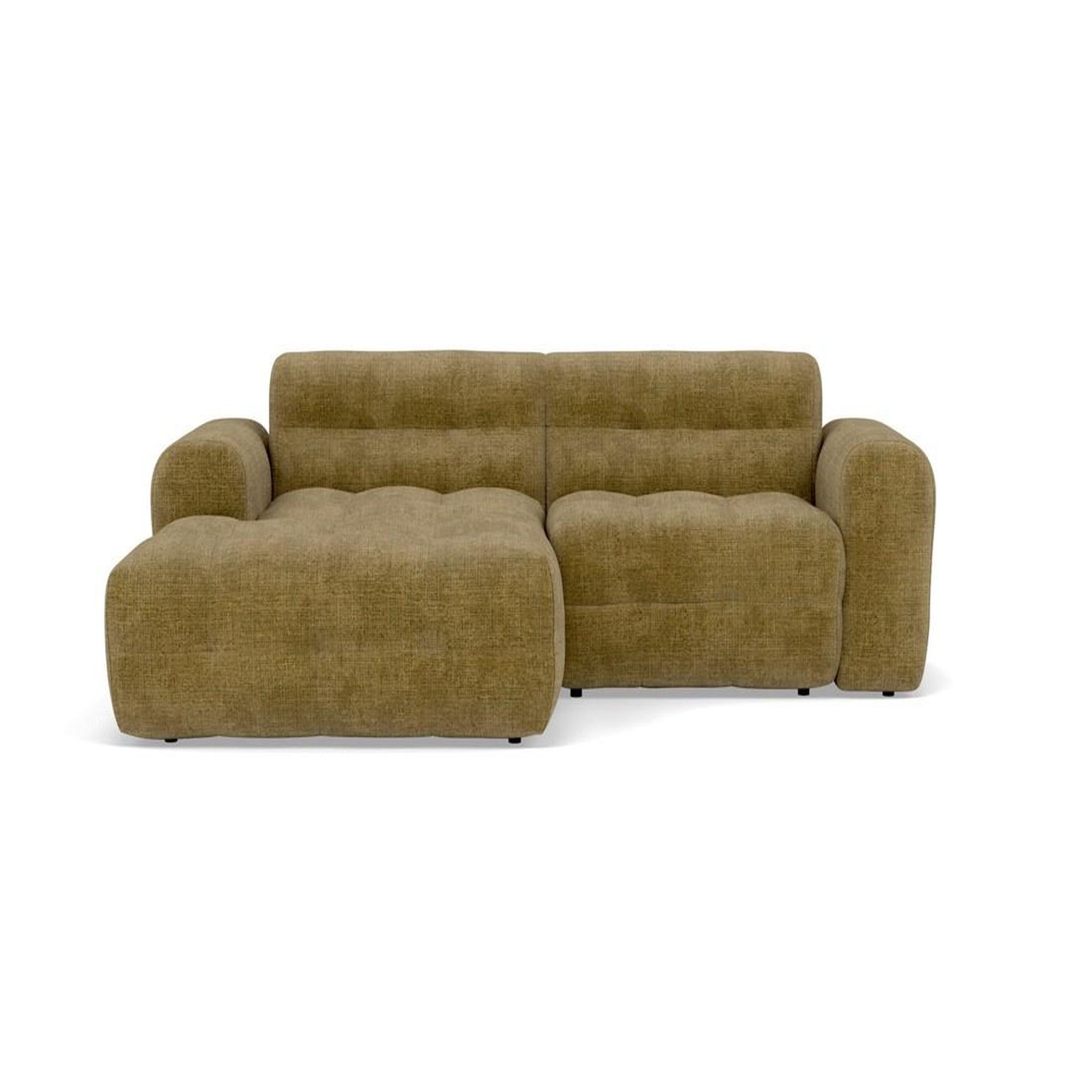 Voir la diapositive 1 : BEST MOBILIER Diane - canapé d'angle gauche 4 places en velours texturé