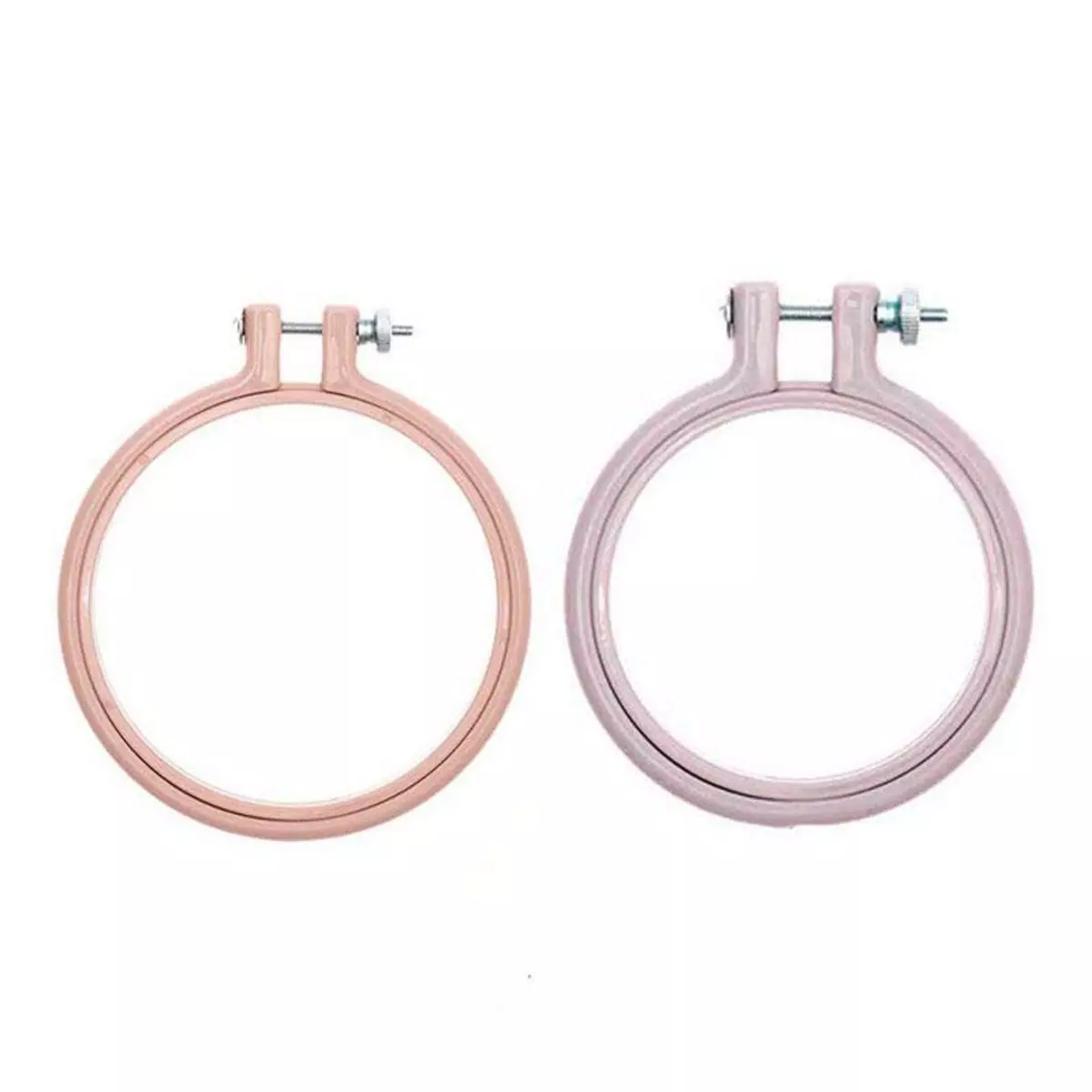 RICO DESIGN 2 anneaux de broderie - rose 10,1 cm + lavande 7,6 cm