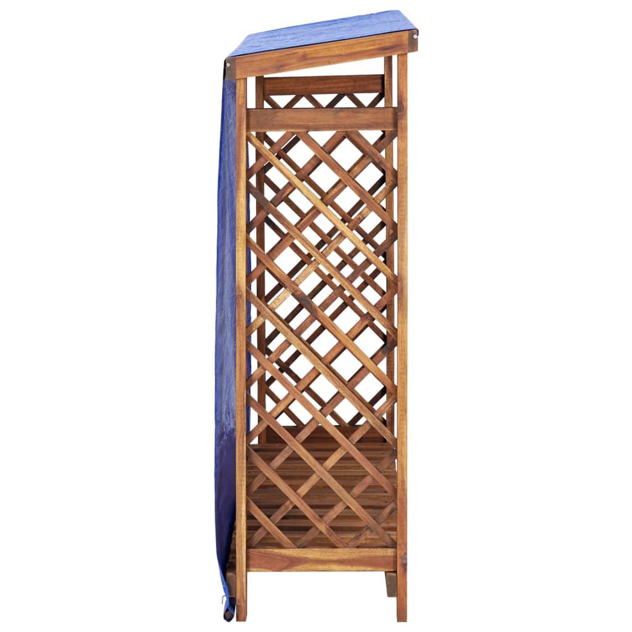 Voir la diapositive 4 : VIDAXL Remise a bois de chauffage 105x38x115 cm bois d'acacia solide