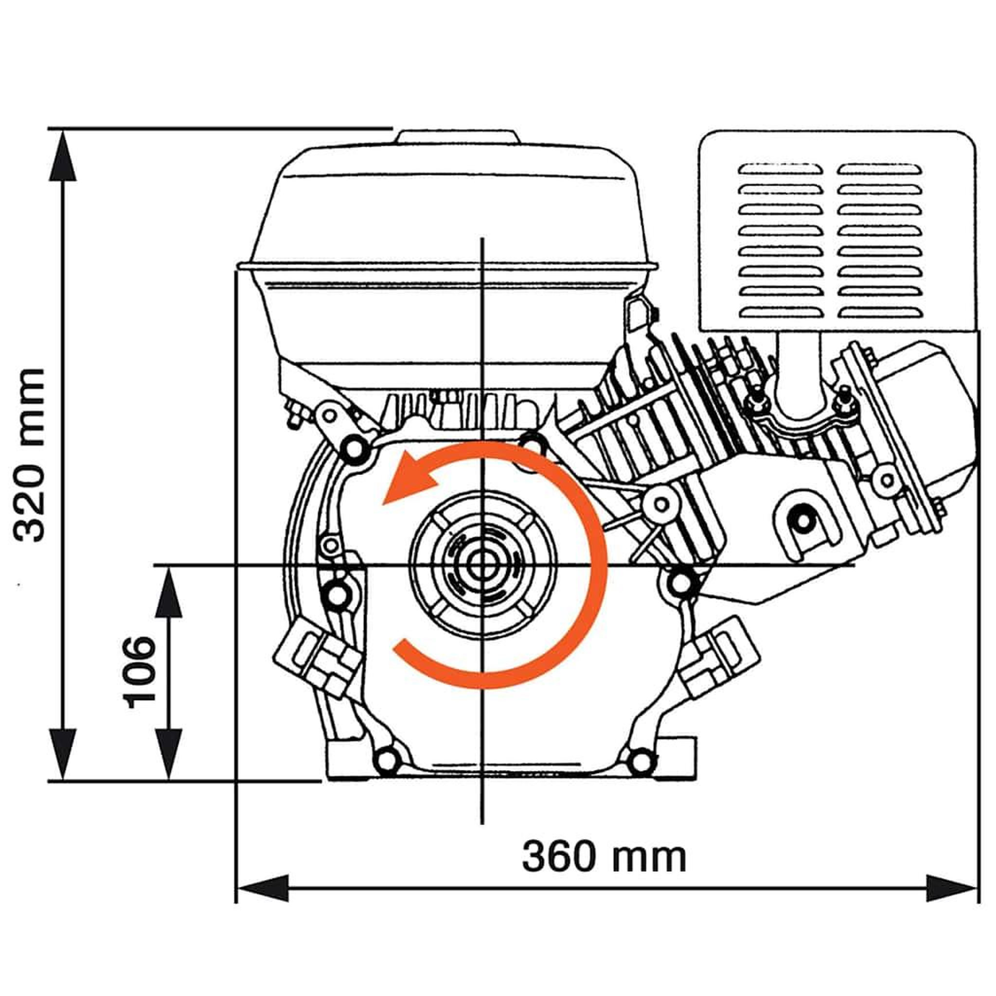 Voir la diapositive 3 : VIDAXL Moteur a essence 6,5 CH 4,8 kW Noir