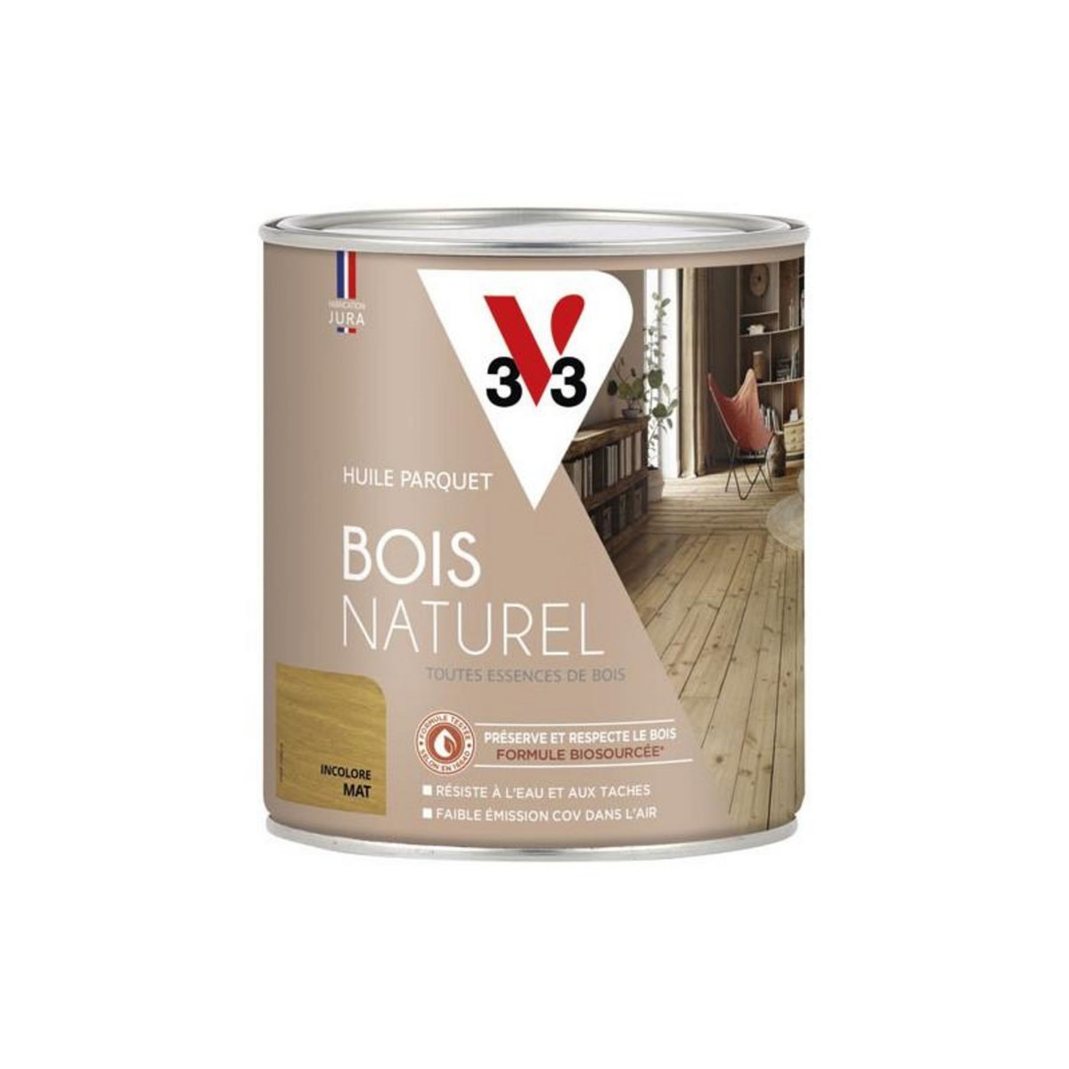 V33 HUILE PARQUET BOIS NATUREL INCOL.750ML V33 - 122958