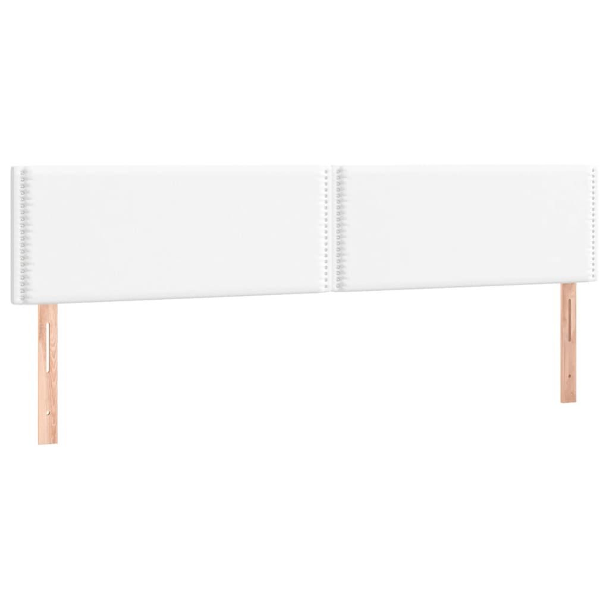Voir la diapositive 2 : VIDAXL Tetes de lit 2 pcs Blanc 100x5x78/88 cm Similicuir