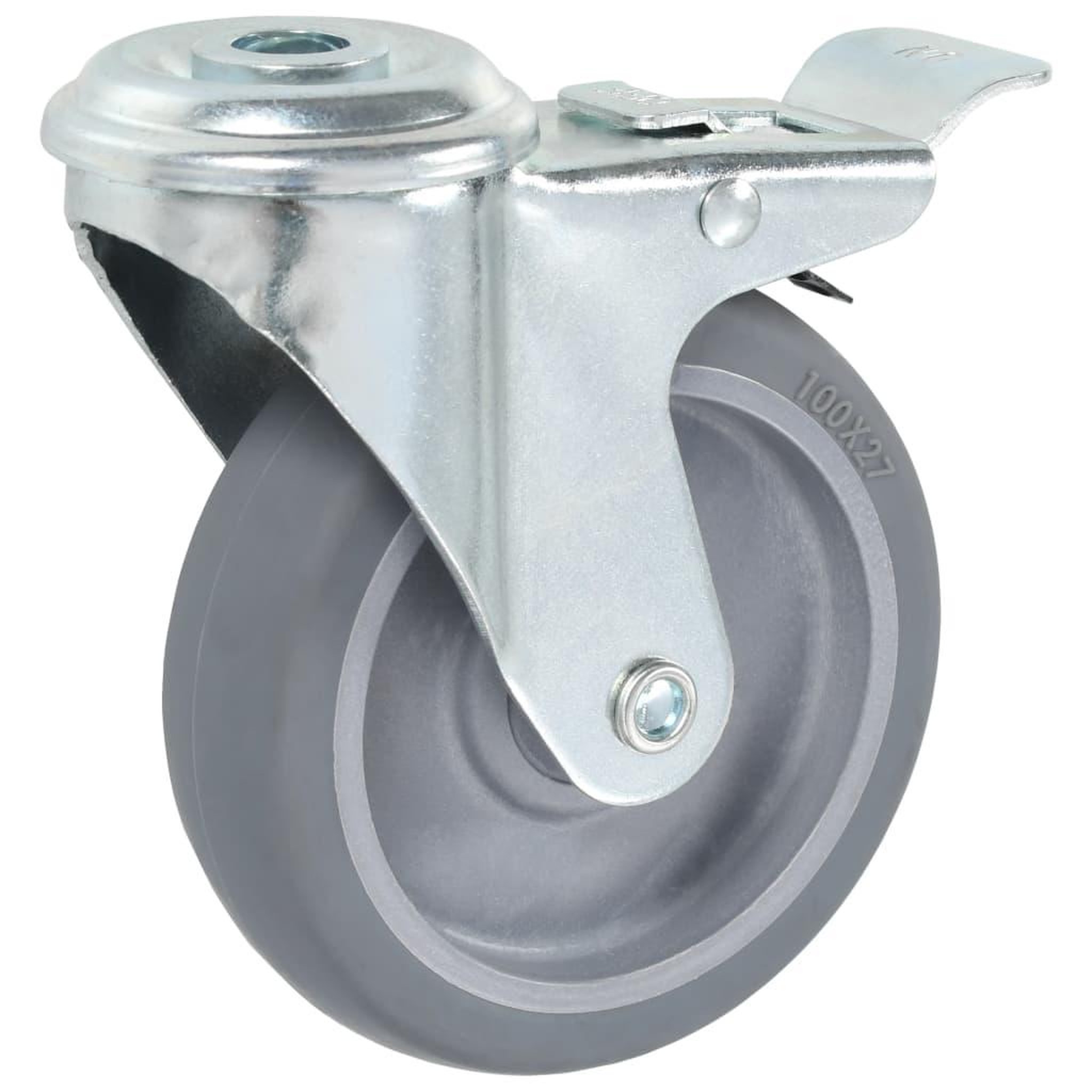 Voir la diapositive 5 : VIDAXL 12 pcs Roulettes pivotantes a trou de boulon 100 mm