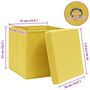 Voir la diapositive 6 : VIDAXL Boîtes de rangement et couvercles 4 pcs Jaune 32x32x32 cm Tissu