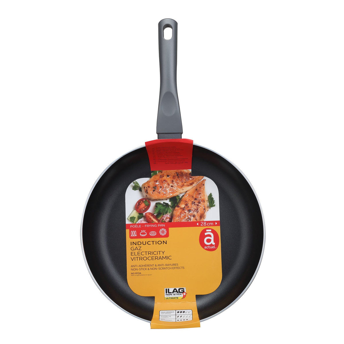 ACTUEL Poêle induction aluminium 28 cm 