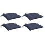 Voir la diapositive 3 : VIDAXL Coussins de chaise lot de 4 bleu marine 50x50x7 cm tissu oxford