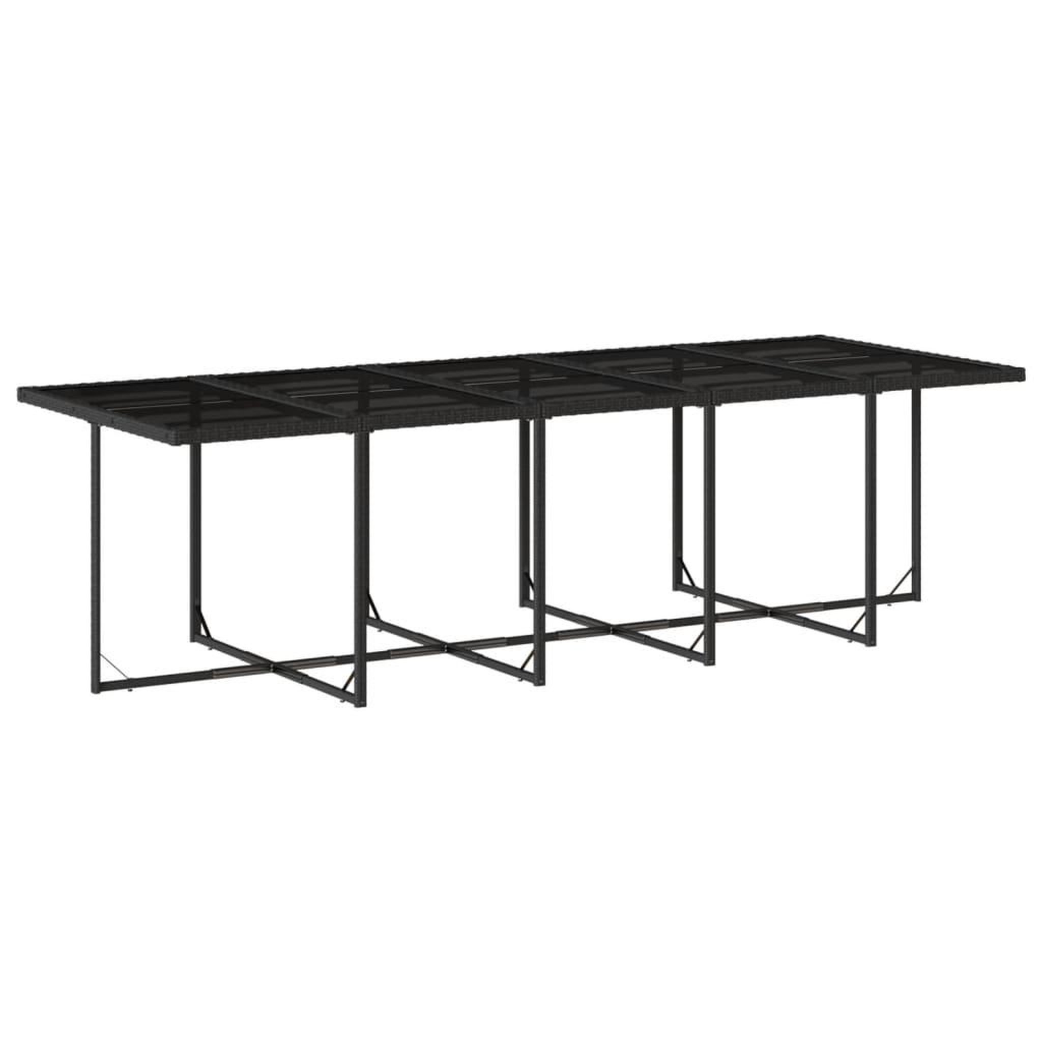 Voir la diapositive 4 : VIDAXL Ensemble a manger de jardin 11 pcs coussins noir resine tressee