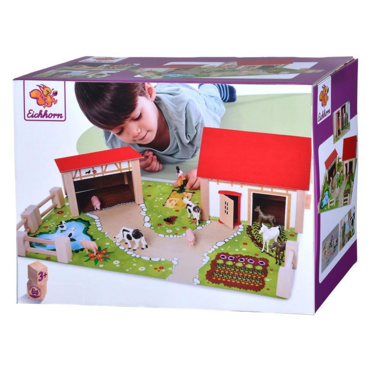 Eichhorn Eichhorn Wooden Farmhouse with Accessories, 20 pcs. 100004309