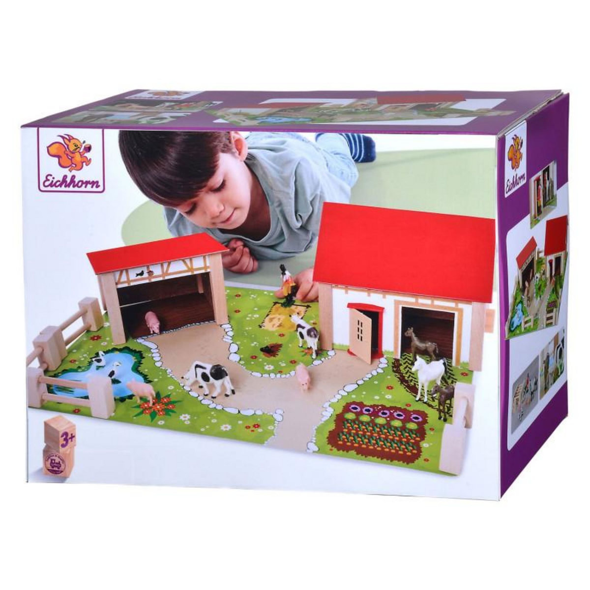 Eichhorn Eichhorn Wooden Farmhouse with Accessories, 20 pcs. 100004309
