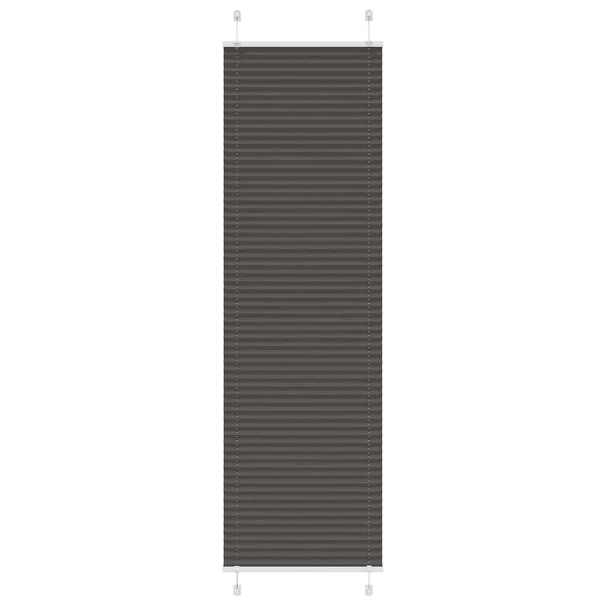 VIDAXL Store plisse noir 65x200 cm largeur du tissu 64,4 cm polyester