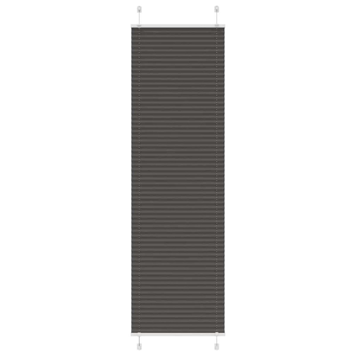 VIDAXL Store plisse noir 65x200 cm largeur du tissu 64,4 cm polyester