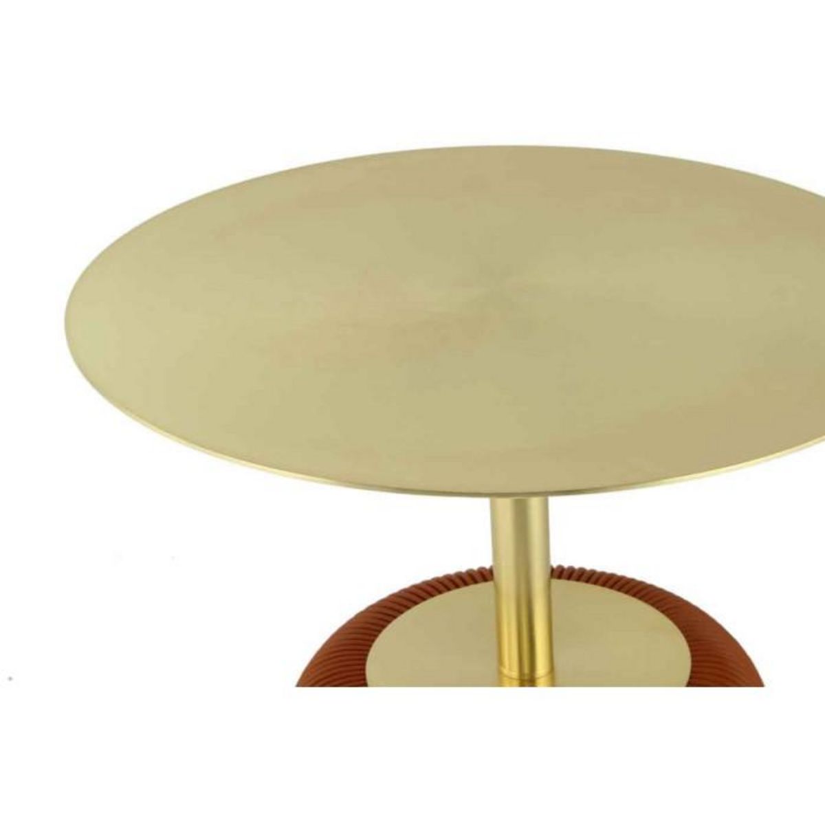 Paris Prix Table d'Appoint Design  Jokai  60cm Cognac & Or